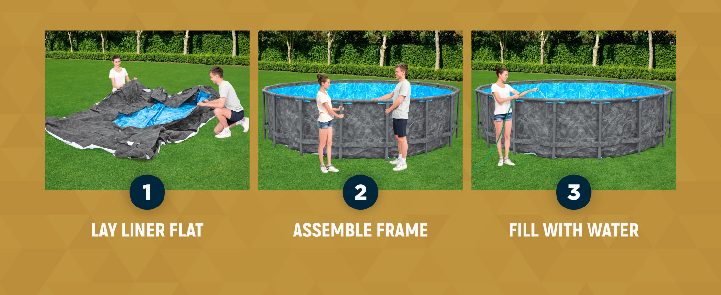 Pool set-up instructions for easy installment