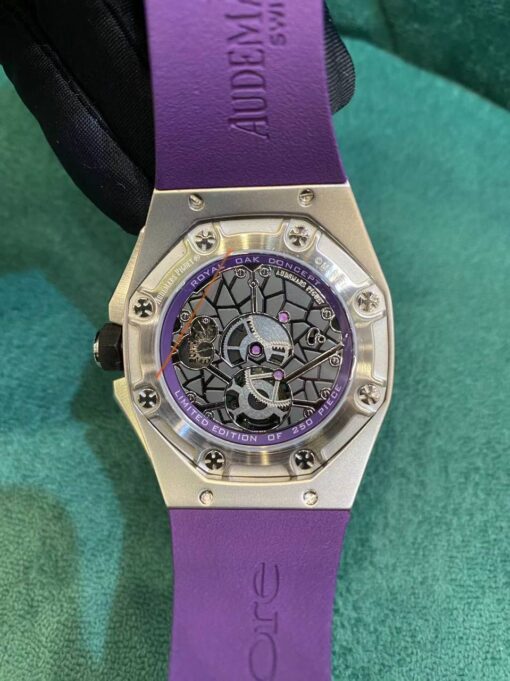 Audemars Piguet Royal Oak Concept 26620IO.OO.D077CA.01 Super Clone Watch – Green Dial Titanium Flying Tourbillon Replica