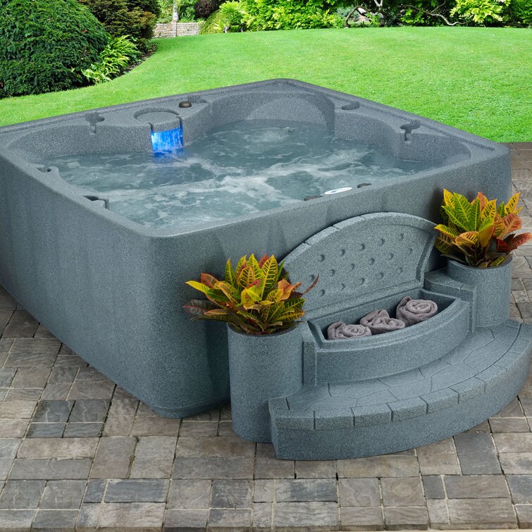 Elite AR600 6-Person 29-Jet Plug & Play Hot Tub with Ozonator, powered By Jacuzzi Pumps