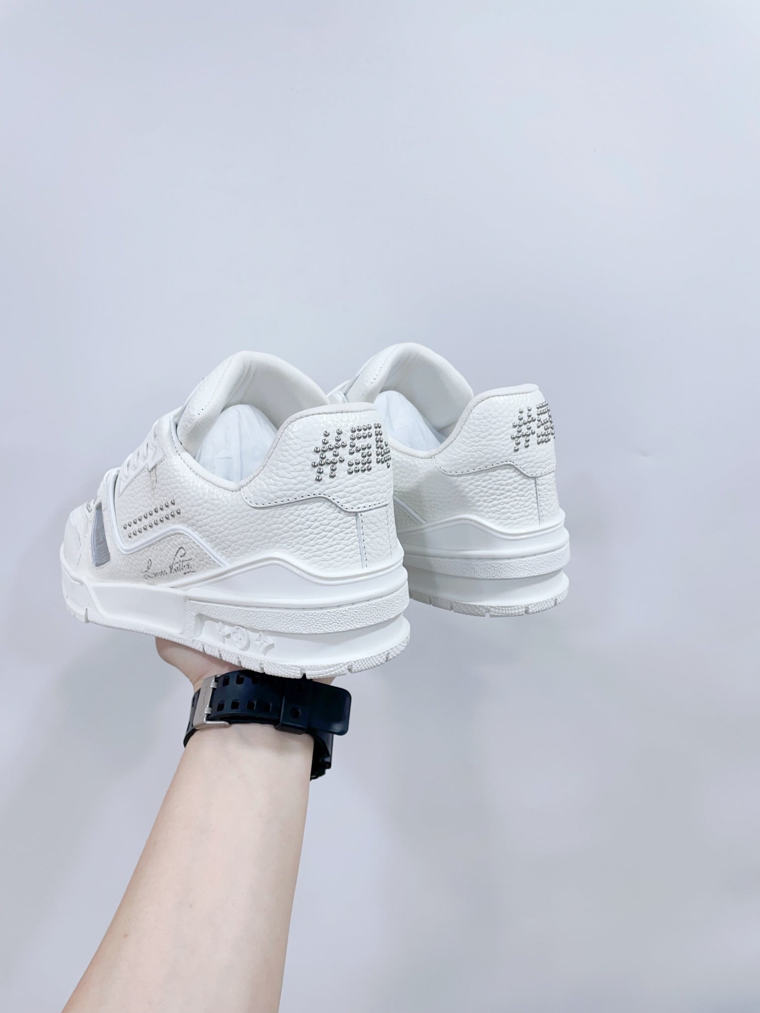 TRAINER SNEAKER IN WHITE CALFSKIN、mysite、Cacoeks