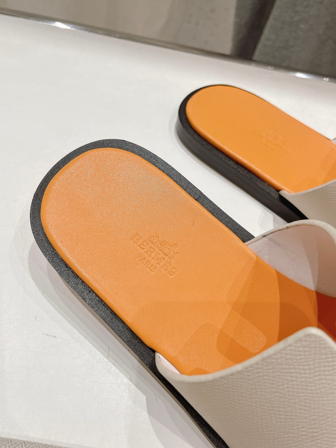 IZMIR SANDAL CREAM WHITE MIX LIGHT ORANGE LAMBSKIN、mysite、Cacoeks