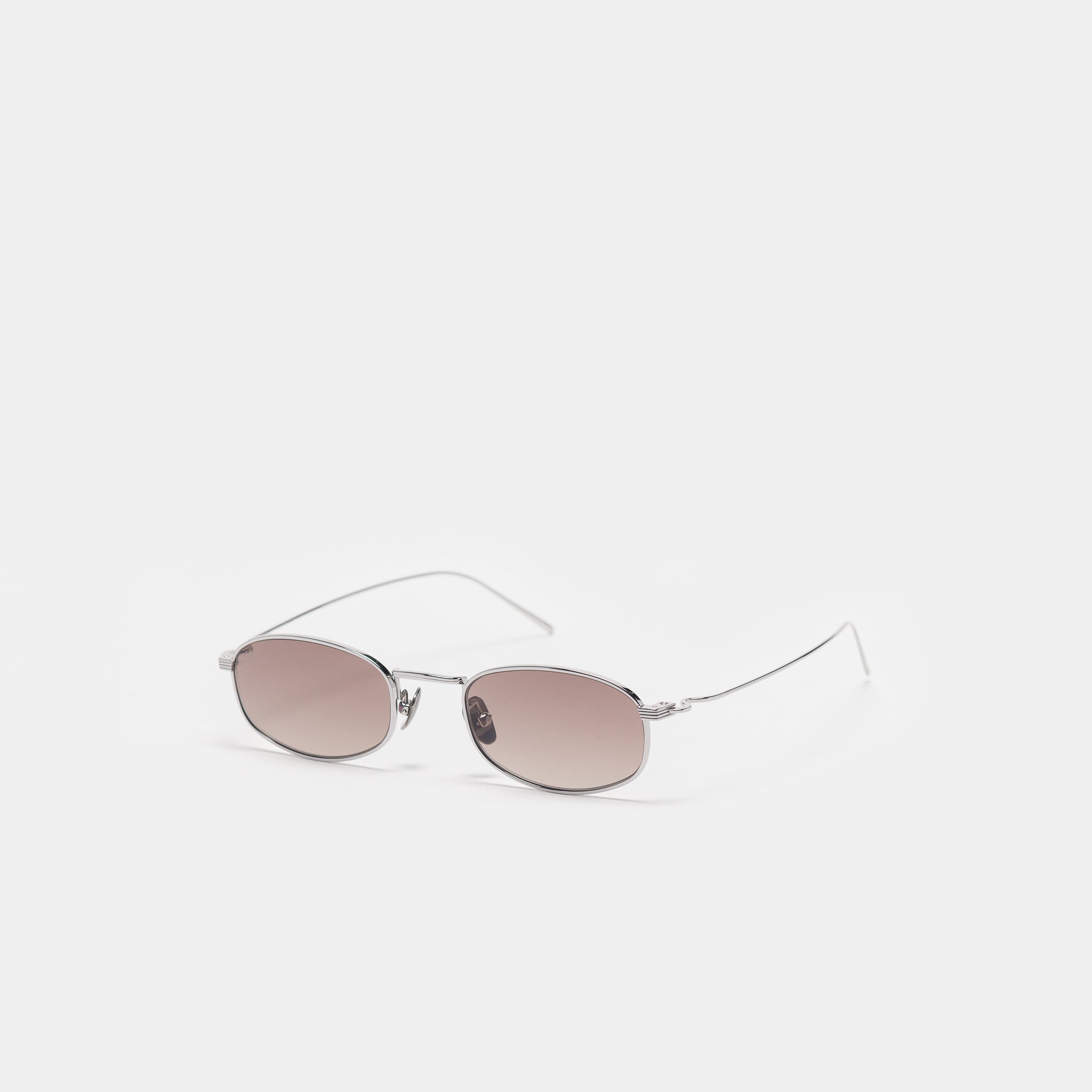 Icon Sunglasses in Silver/Brown Gradient