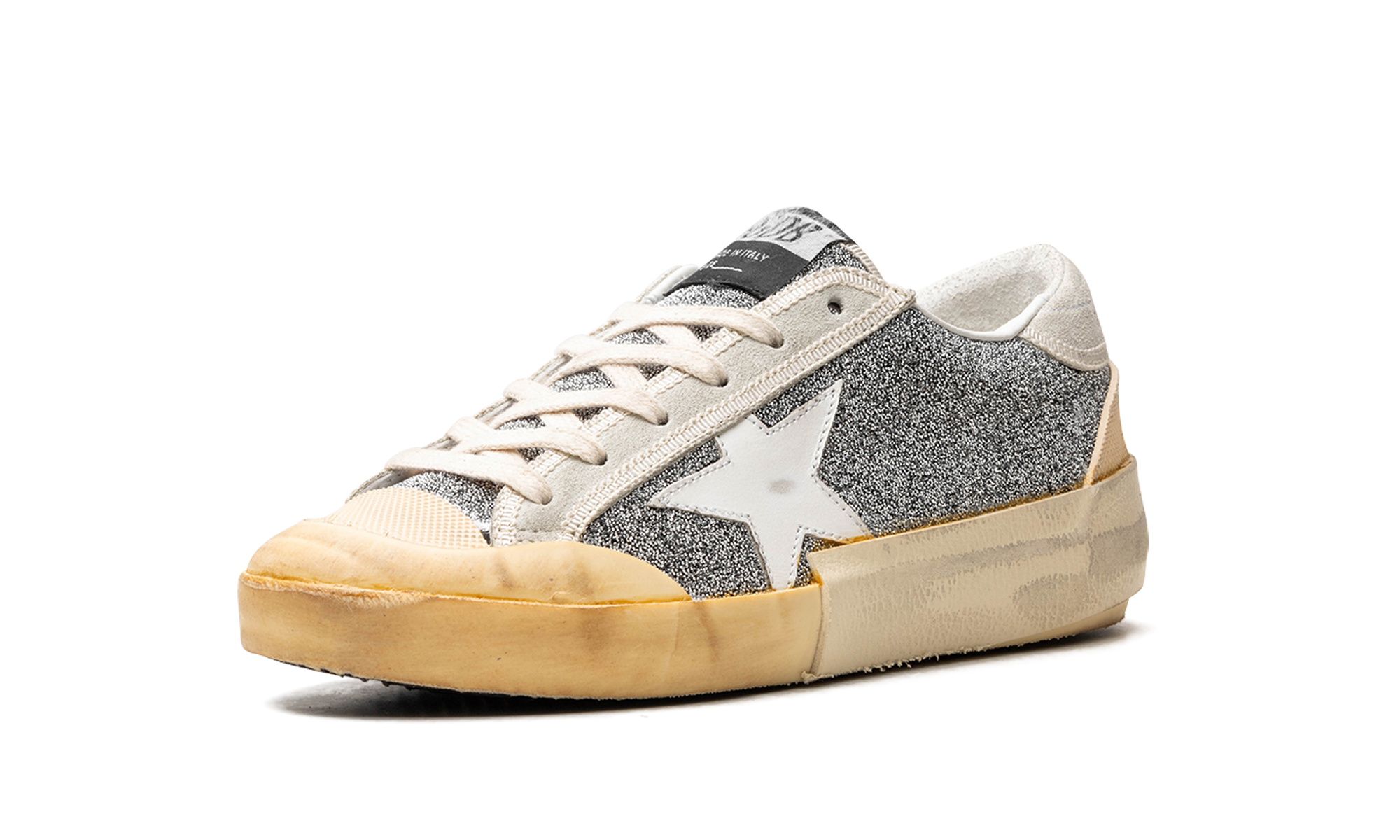 SUPER-STAR CRYSTAL UPPER LEATHER STAR CRYSTAL TOE AND TONGUE SUEDE HEEL RUBBER SPUR "SILVER WHITE ICE VANILLA"、mysite、Cacoeks