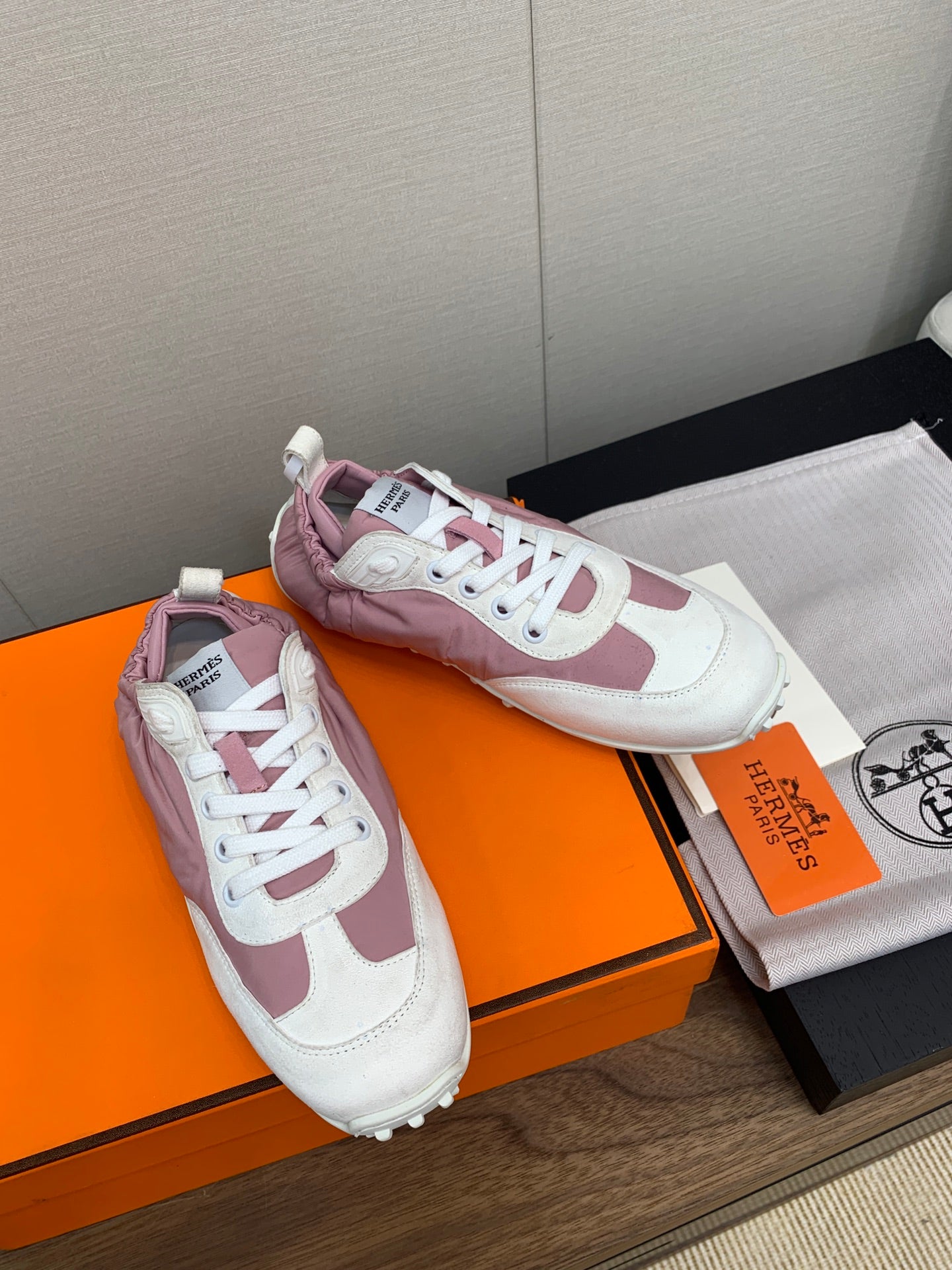 SKATEBOARD SHOES LIGHT GRAY MIX DARK PINK CALFSKIN、mysite、Cacoeks