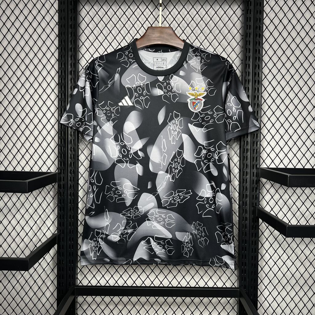 ManixJersey.com | Benfica 24-25 Black Pre-match Training Jersey - Fans Version -Customize Name, Number and Patch | Worldwide Shipping