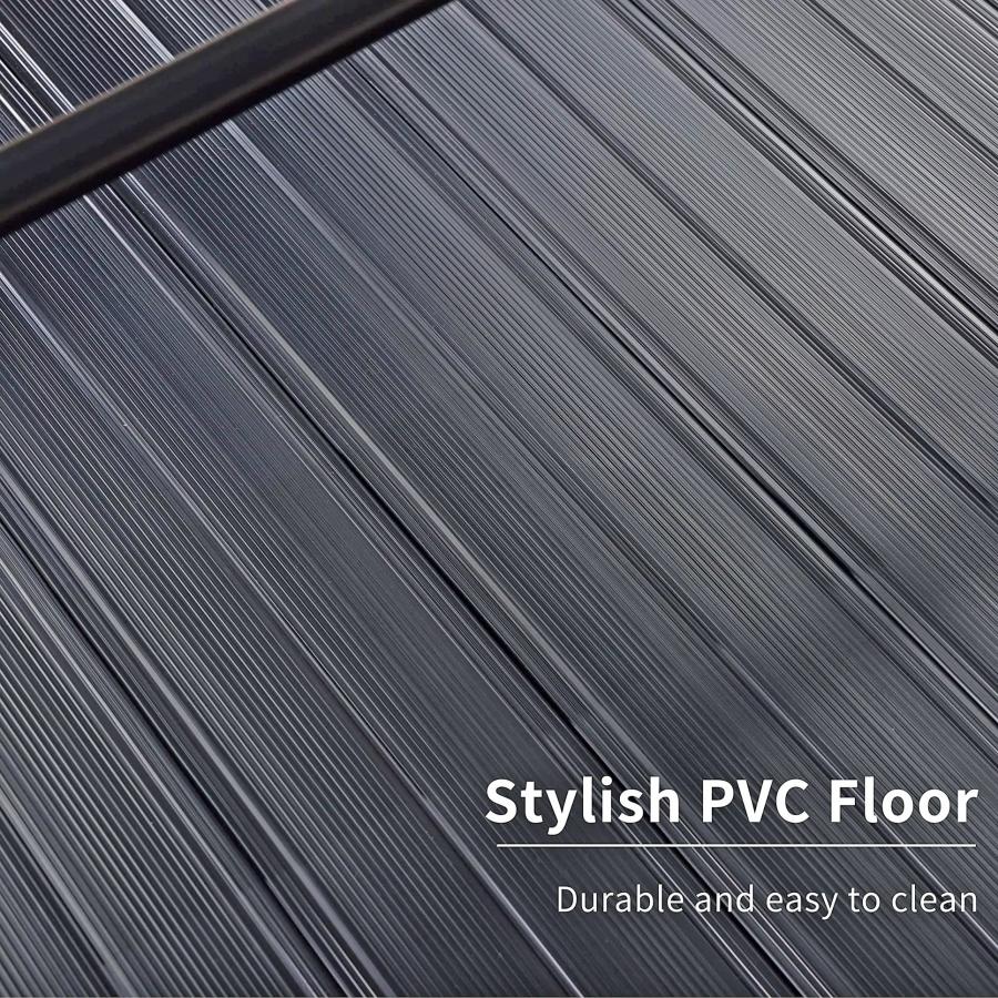 Glider Double Chairs With Table - Double bench and table swinging gazebo set