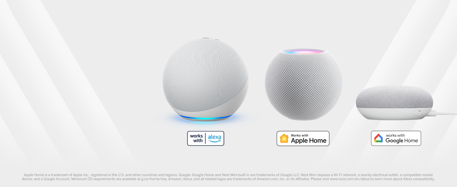 Amazon Alexa, Apple Home, Google Home, Voice Assistants
