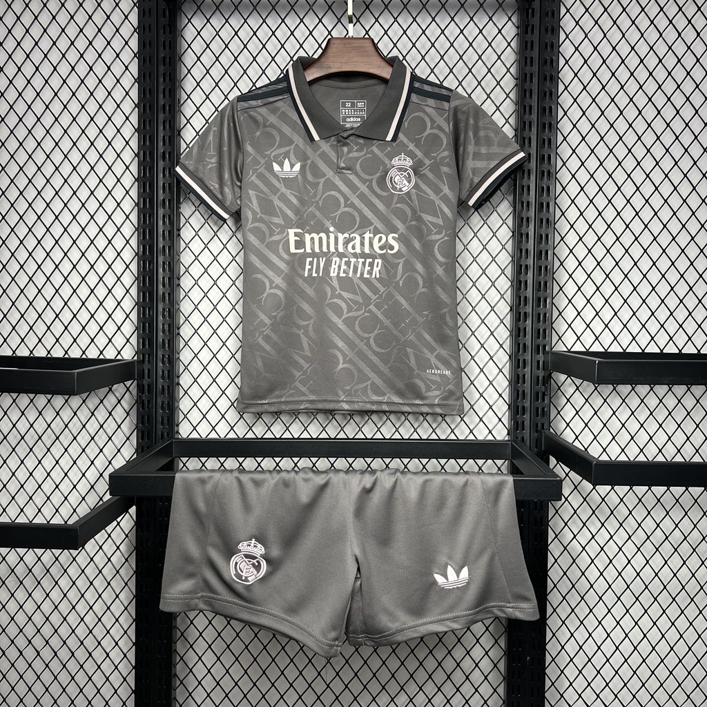 Higojerseys-Real Madrid 24-25 Third Kids Kit
