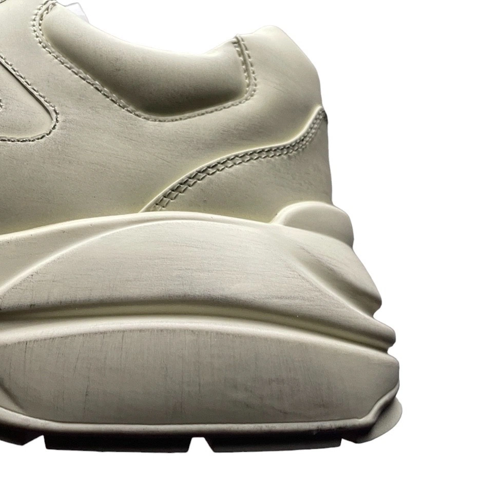 Gucci Rhython Distressed Leather Sneaker Ivory、mysite、Cacoeks