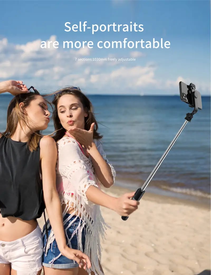 Selfie Stick Tripod With Wireless Remote Control All In One Expandable Portable IPhone Tripod Selfie Stick Compatible With IPhone 13 12 11 Pro Xs Max Xr X 8Plus 7 Galaxy Note10 S20 S10 OnePlus 9 9 PRO Etc