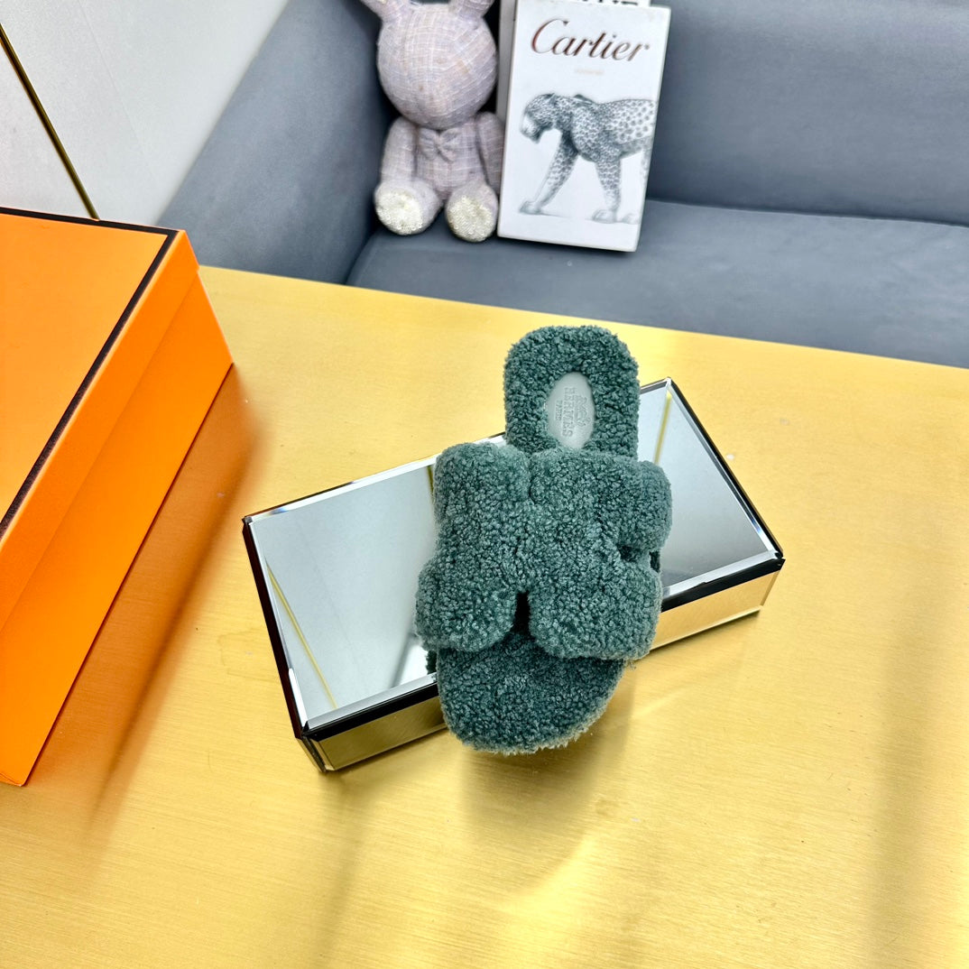 0RAN SHEARLING SANDALS FOREST GREEN、mysite、Cacoeks