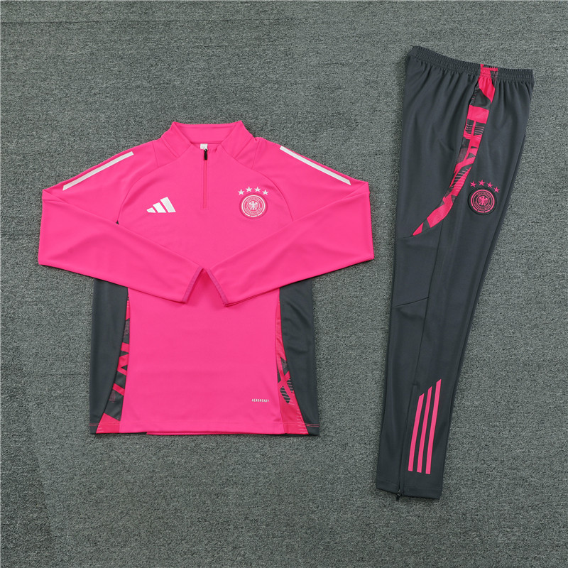 Higojerseys-Germany 2024 Long Sleeve Training Set - Pink With Gray