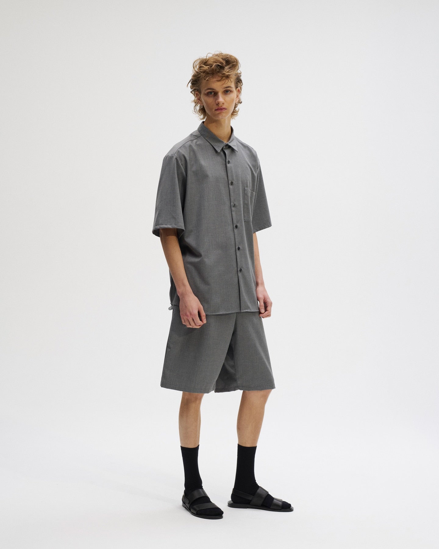 SOPHNET. 25S/S SUMMER STRETCH WOOL S/S SHIRT  SOPH-250017 