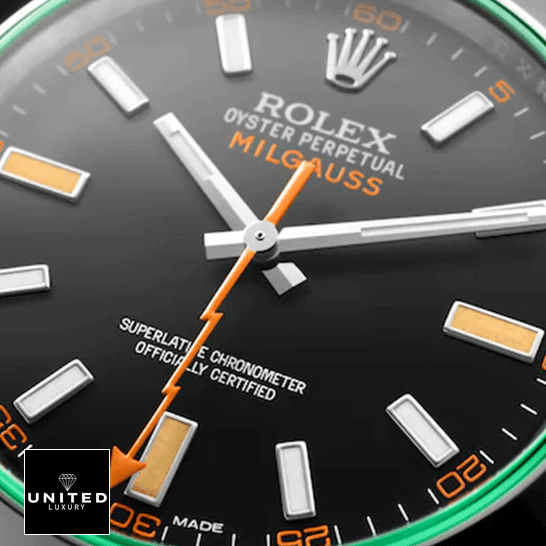 Rolex Milgauss Black Dial Green Crystal M116400GV-0001 Oyster Replica 7 Rolex Milgauss M116400GV Green Crystal Black Dial Replica