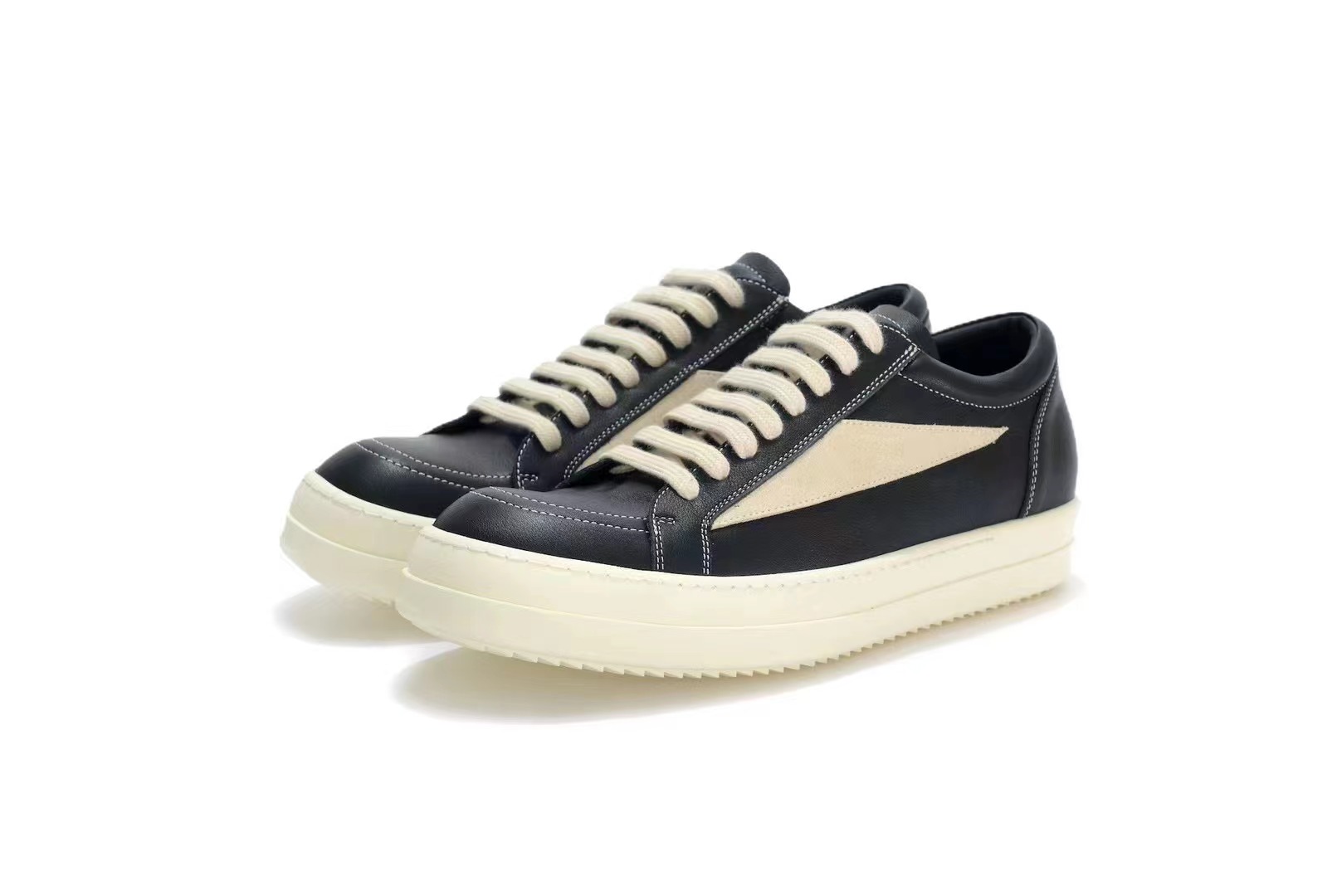 Rick Owens Vintage Sneaks in Black Leather、mysite、Cacoeks