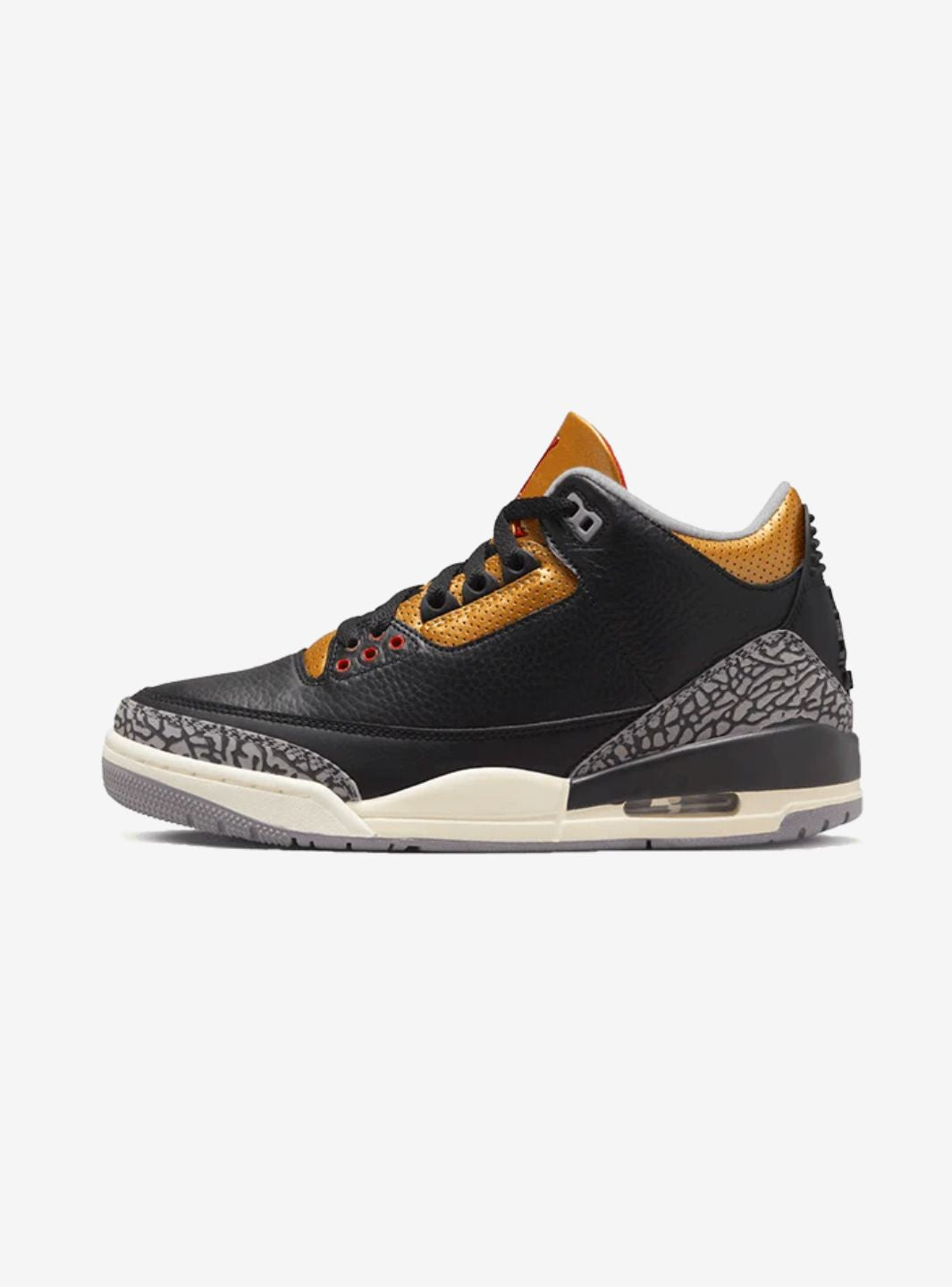 Air Jordan 3 Retro Black Cement Gold、JORDAN、Cacoeks