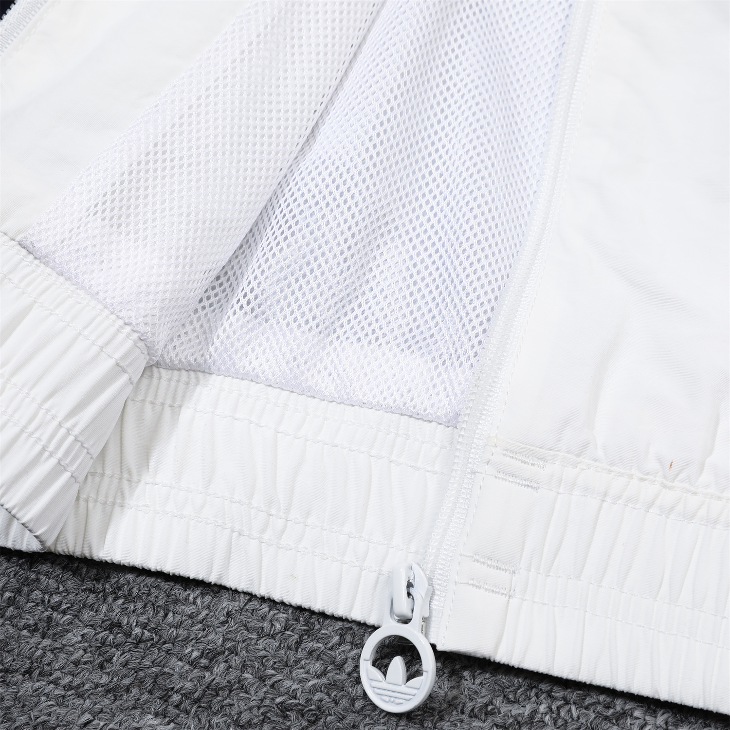 JerseysGala.com | Real Madrid 24-25 Retro Style Player Windbreaker Jacket Suit - White & Orange -Customize Name, Number and Patch | Worldwide Shipping