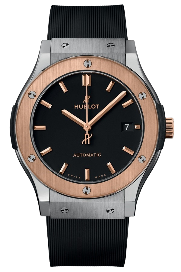 Hublot Classic Fusion Ref. 511.NO.1181.RX Super Clone Watch – Titanium Black Dial Rubber Strap Fake Replica
