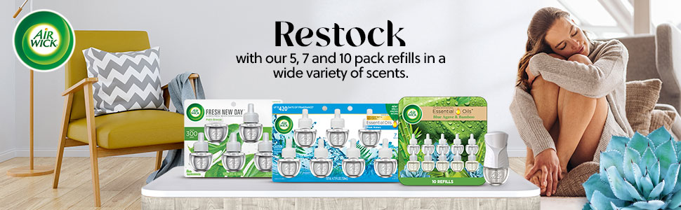 Never run out with our 5, 7, and 10 pack refills in a wide variety of scents