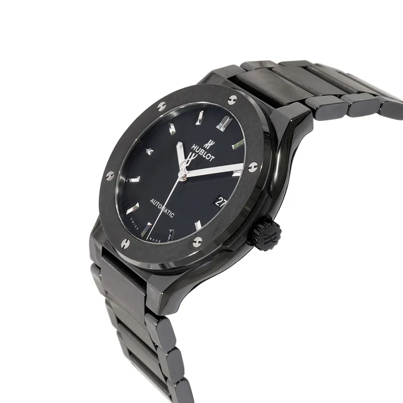 Hublot Classic Fusion Ref. 510.CM.1170.CM Super Clone Watch – Titanium Black Dial Ceramic Bezel Rubber Strap Fake Replica