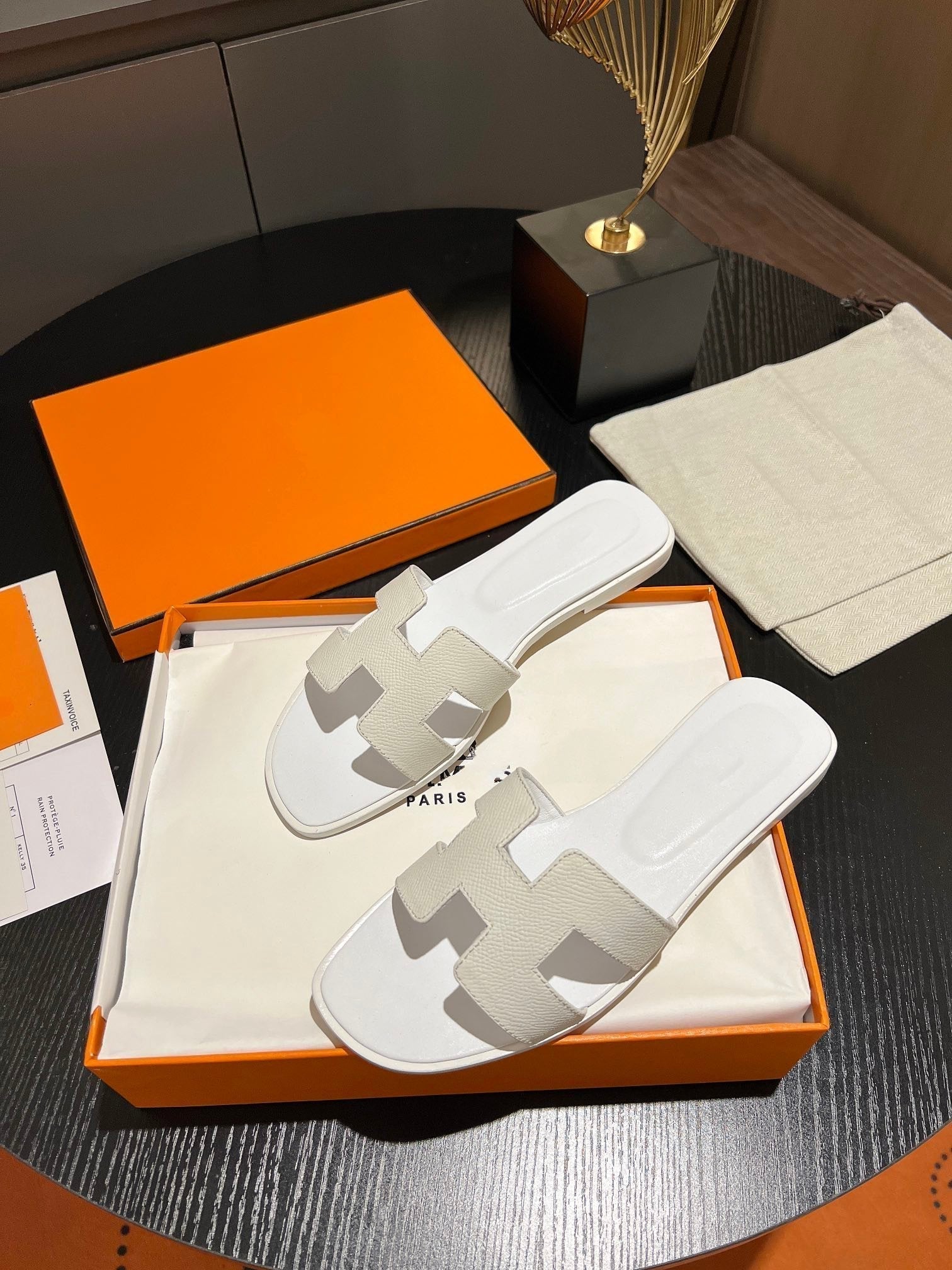 0RAN SANDAL Leather White、mysite、Cacoeks