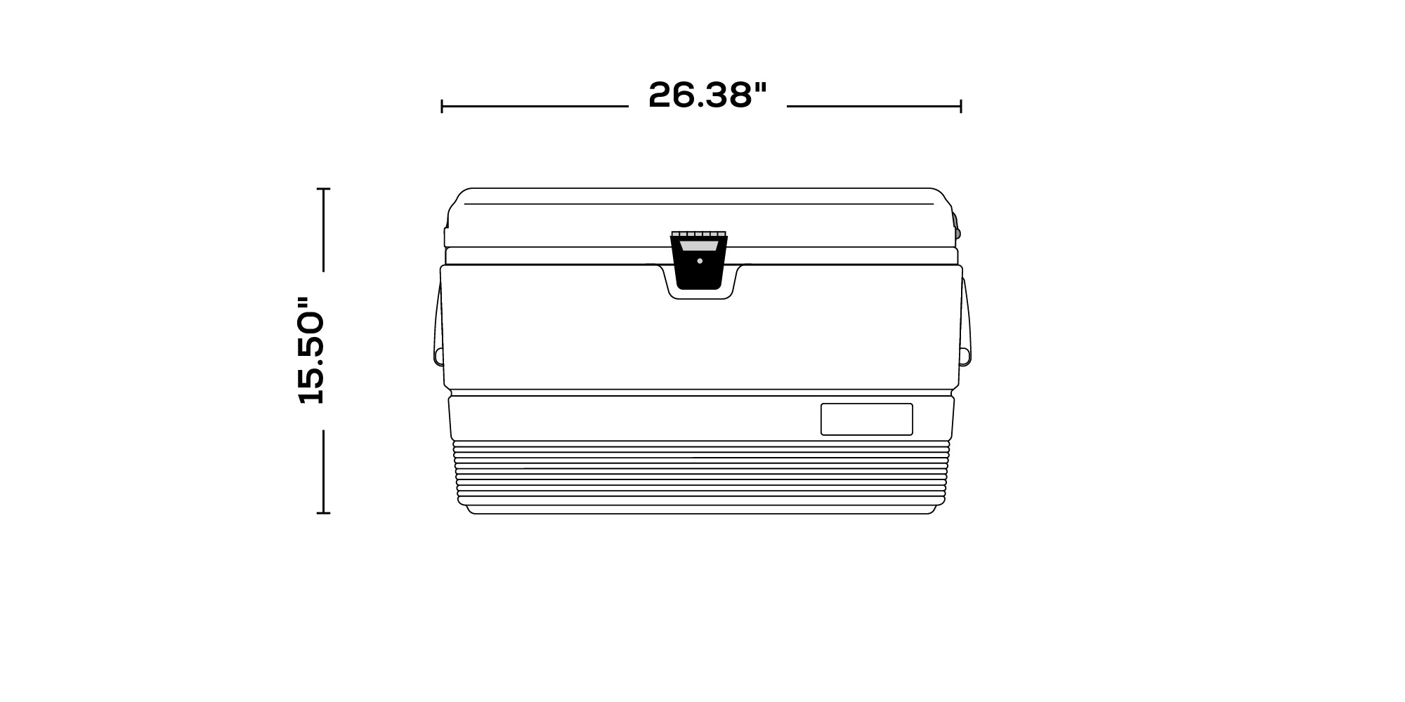 Marine Ultra 54 Qt Cooler dimensions
