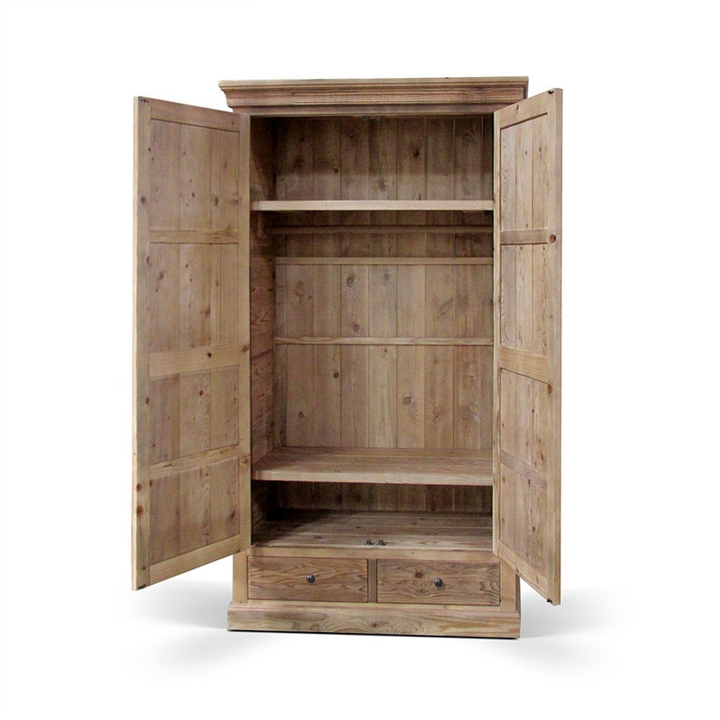 Wardrobe Bookcase Display Cabinet Reclaimed Wood image 5
