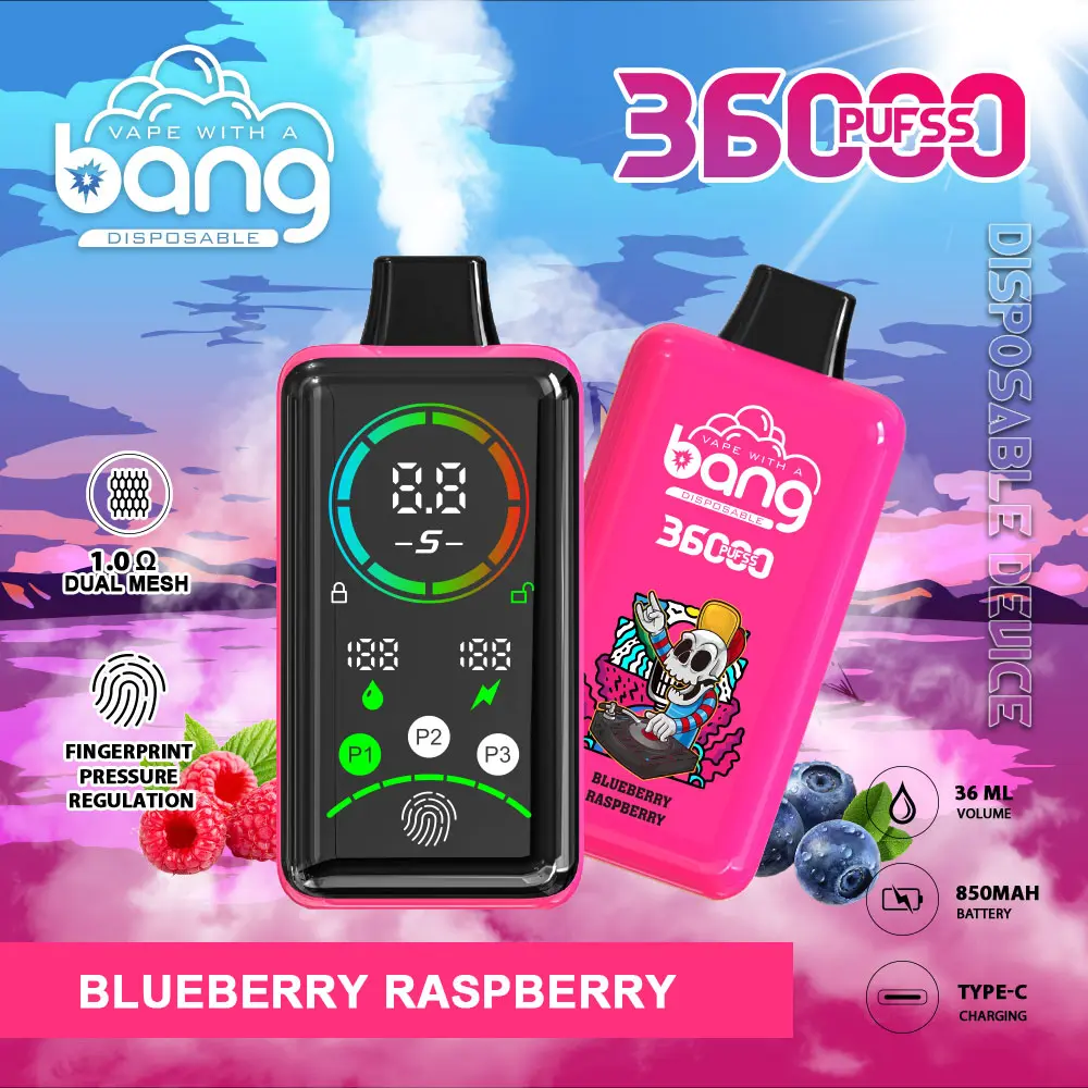 (Box of 3) Bang 36000 Power Advanced Fingerprint Power Regulation 36K Puffs Disposable Vape