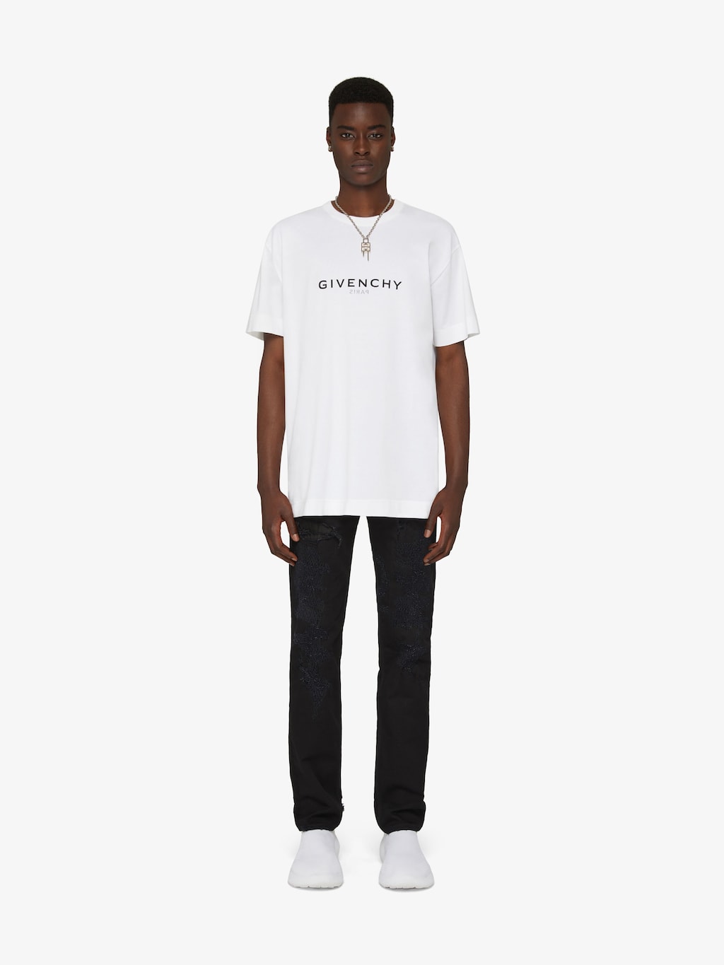 Givenchy Reverse T-Shirt White Oversized Fit、mysite、Cacoeks
