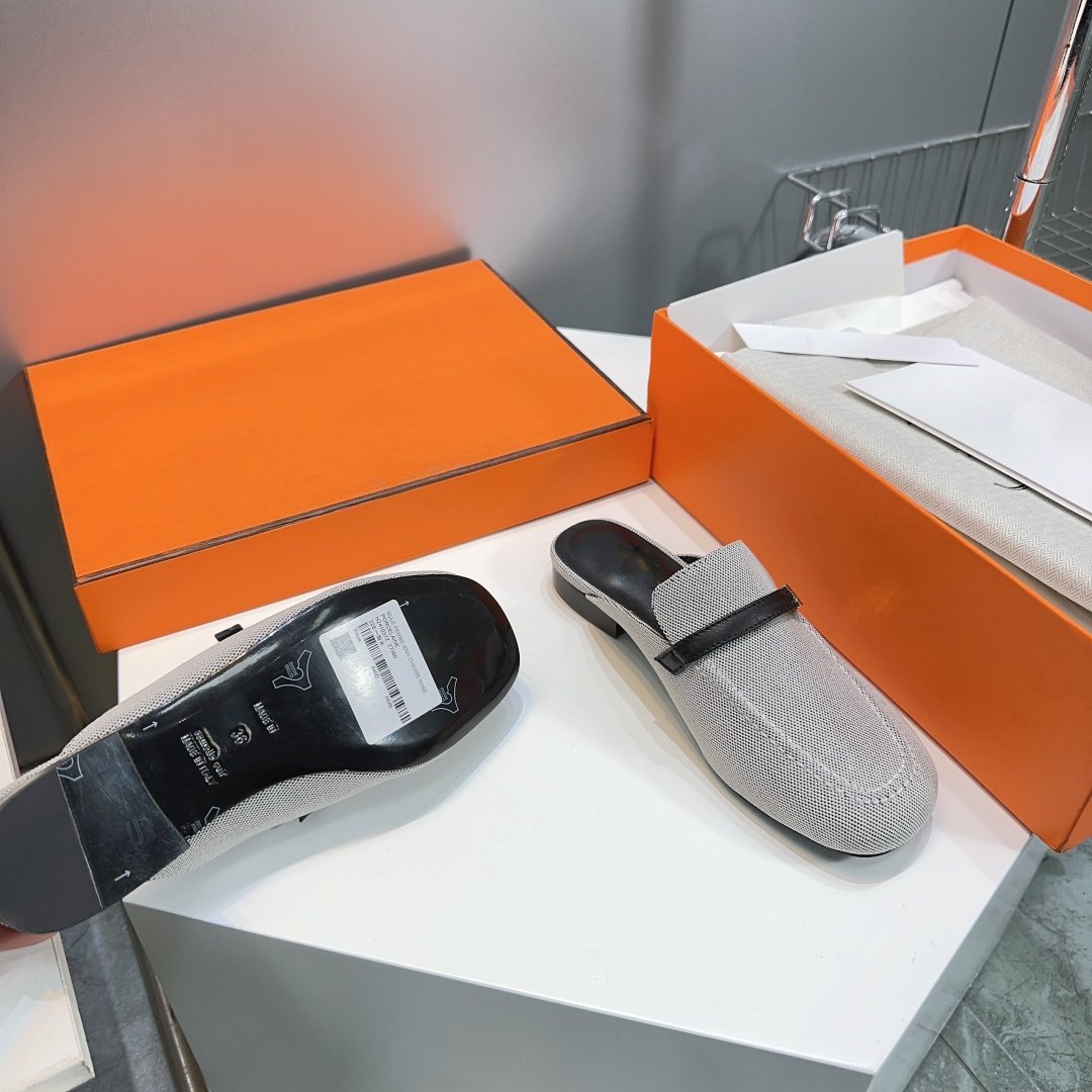 Lena Mule Gray Denim、mysite、Cacoeks