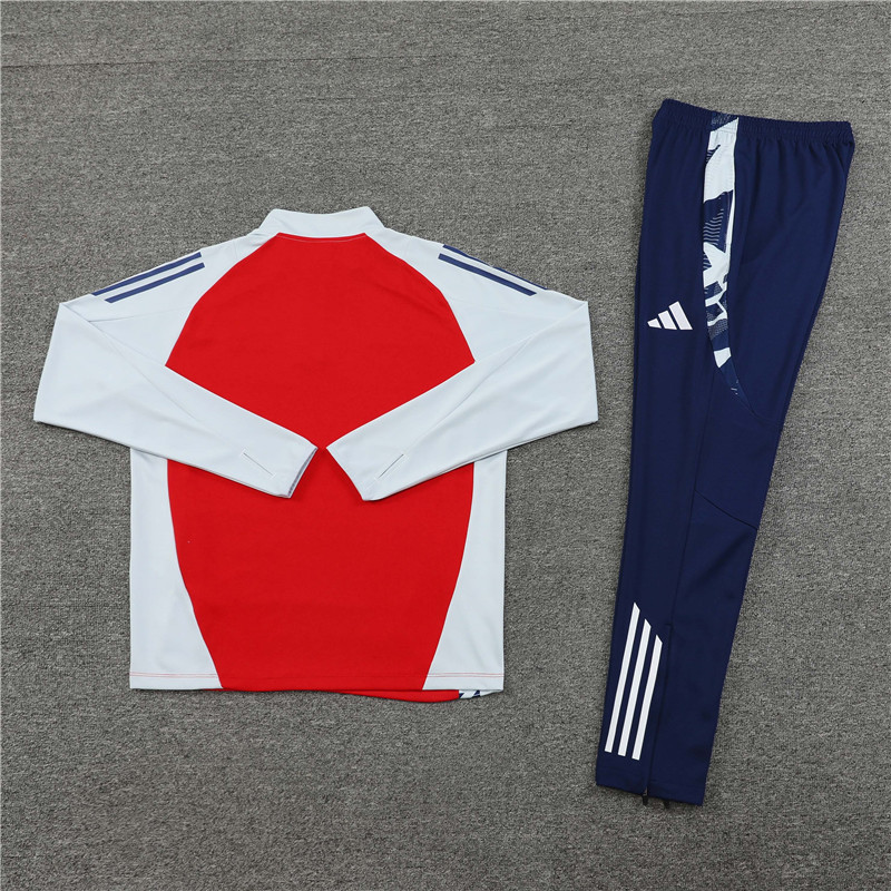 JerseysGala.com | Arsenal 24-25 Long Sleeve Training Set - Red & Blue -Customize Name, Number and Patch | Worldwide Shipping