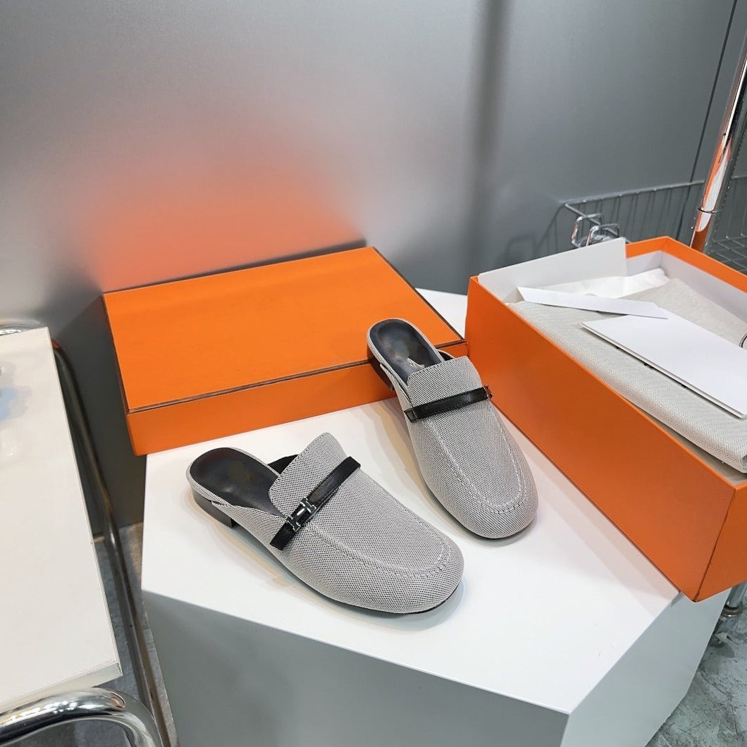 Lena Mule Gray Denim、mysite、Cacoeks