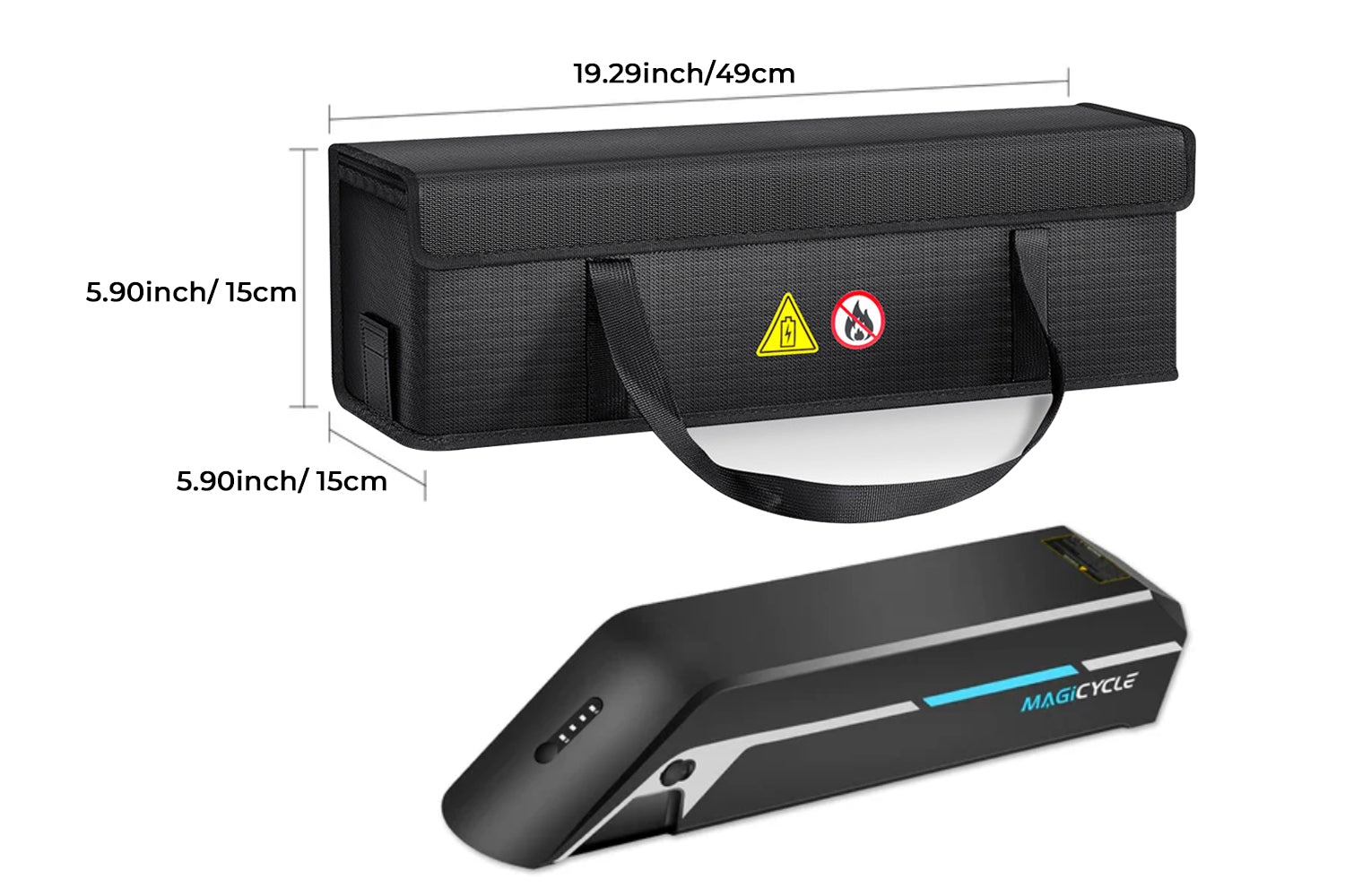Magicycle Electric Bikes Fireproof Battery Bag、mySite、bearsvspackers