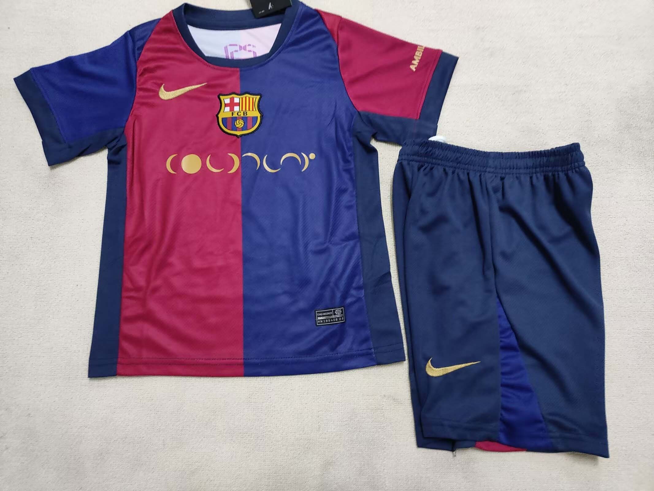 2024/2025 Barcelona Home Moon Music Football Shirt 1:1 Thai Quality Kids Size:football jersey mysite: unitedjerseyfootball 邓江浪:football
