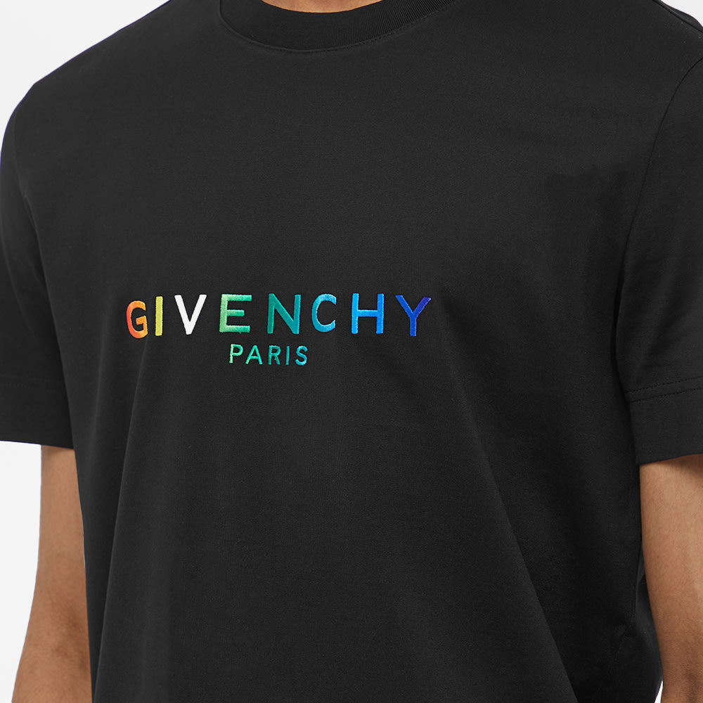 Givenchy Multicoloured Embroidered Logo T-Shirt Black Slim Fit、mysite、Cacoeks