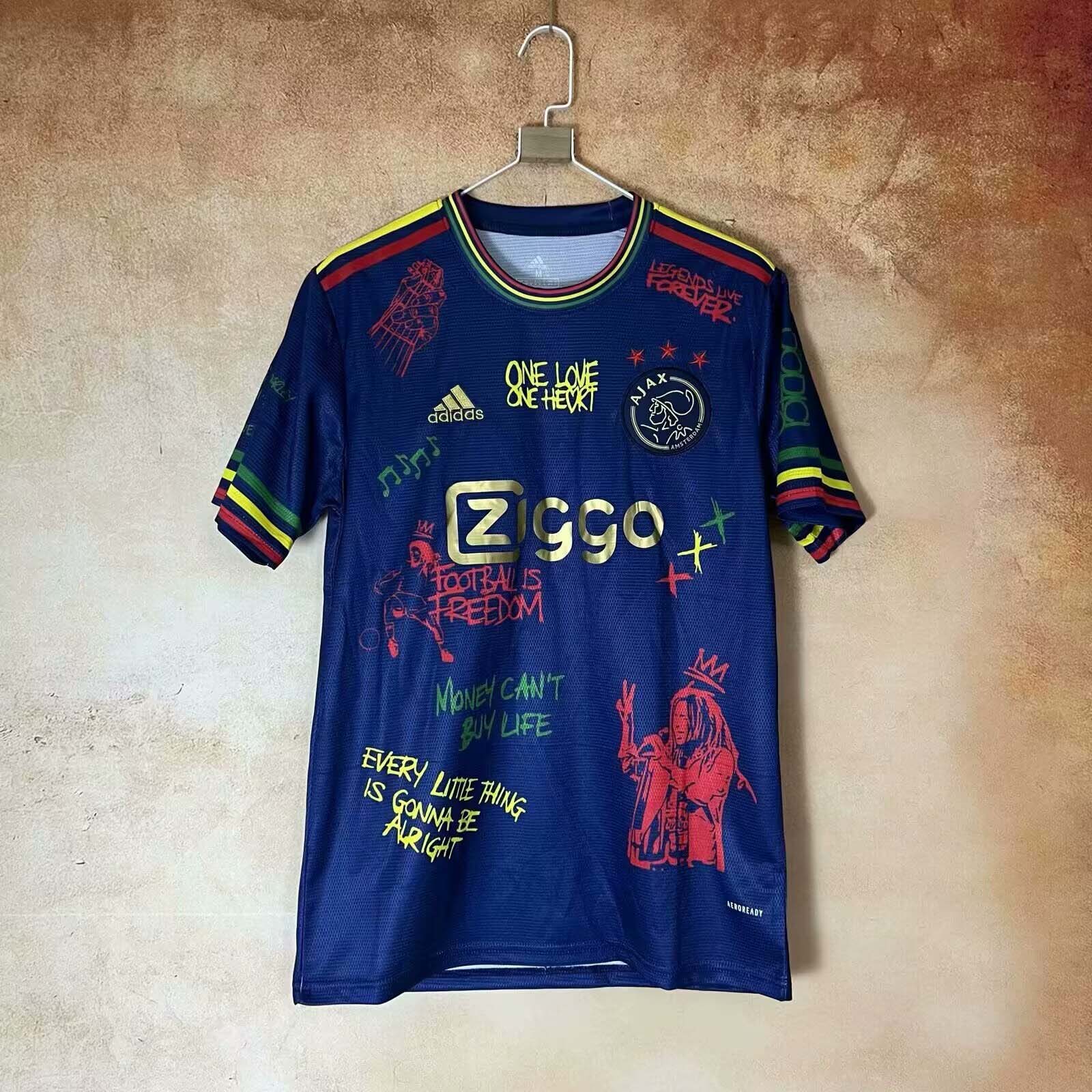 2025/2026 Ajax Graffiti version Navy blue Football Shirt 1:1 Thai Quality:football jersey mysite: unitedjerseyfootball 邓江浪:football