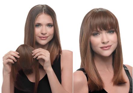 Clip in fringe - before/after - Hair Extensions Sale