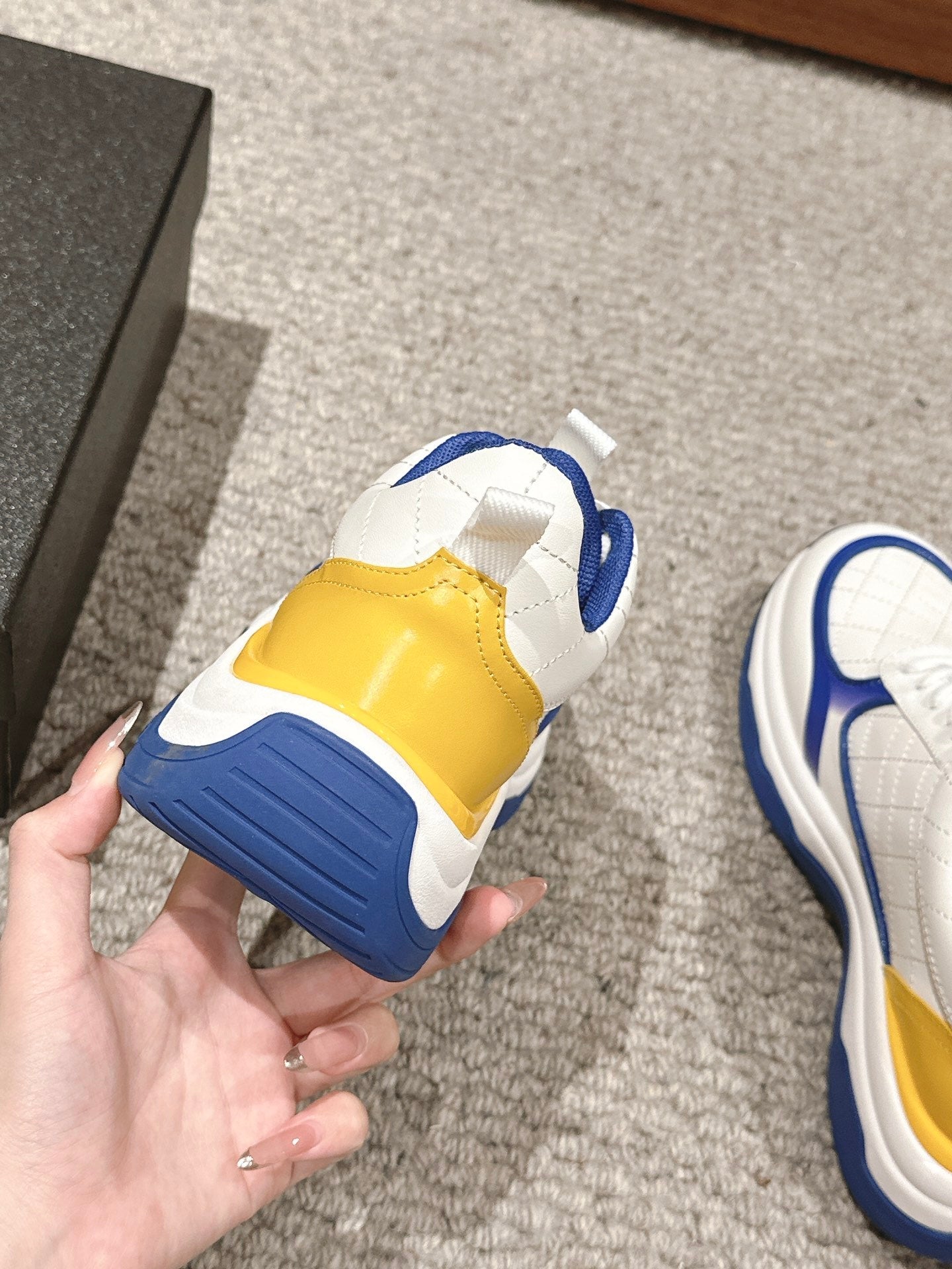 CC CLASSIC SNEAKER IN WHITE MIX COBALT BLUE LAMBSKIN、mysite、Cacoeks