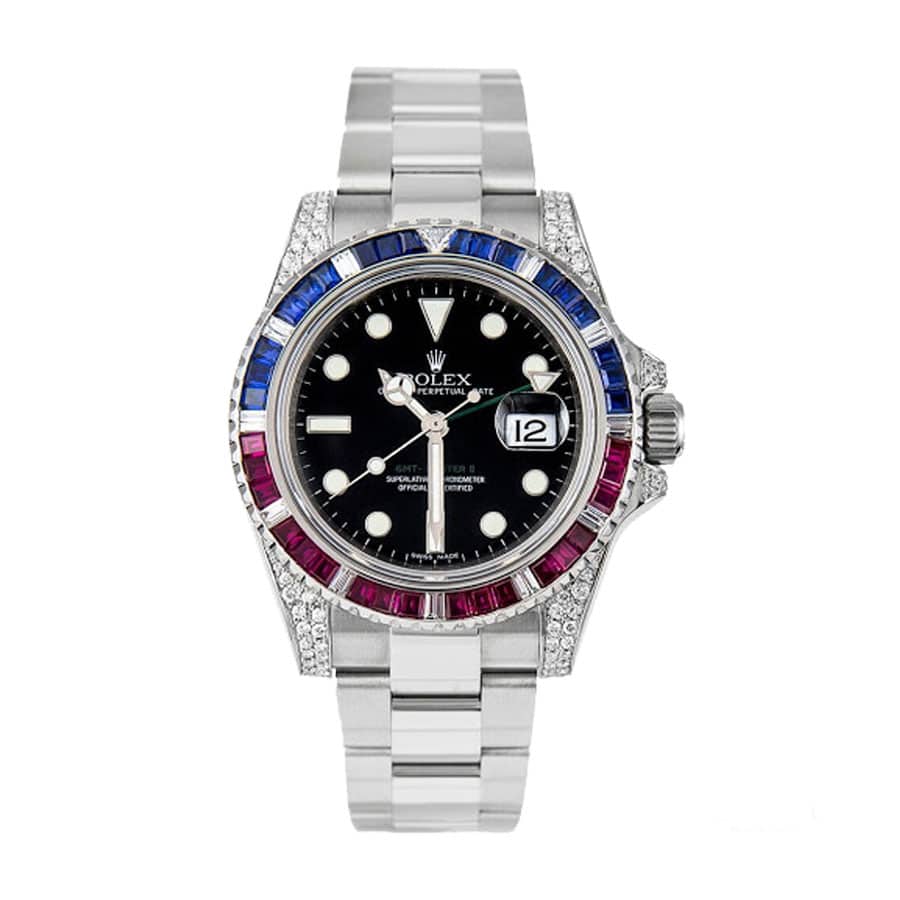 rolex gmt master ii 116710 diamond black dial 1
