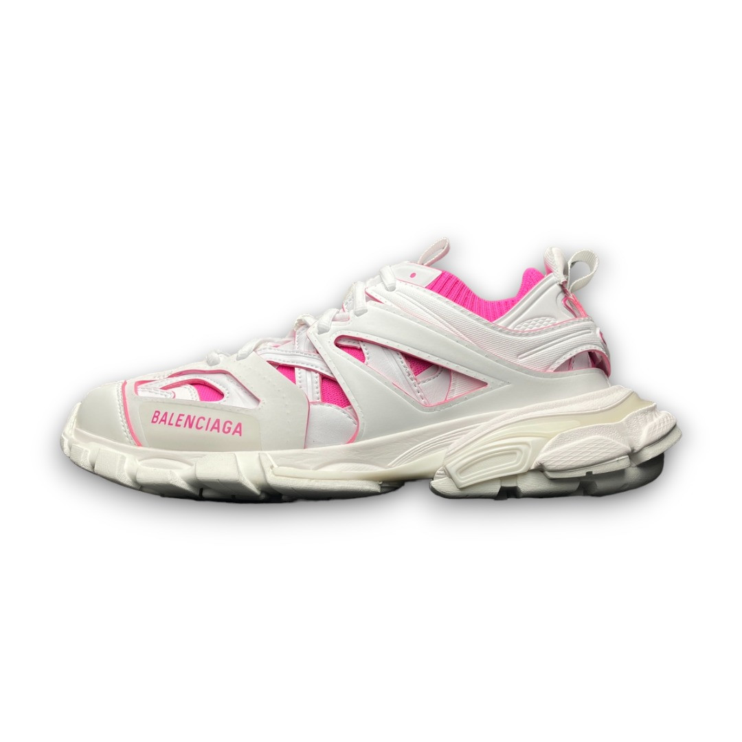 Balenciaga Track Sock Sneaker in White Neon Pink、mysite、Cacoeks