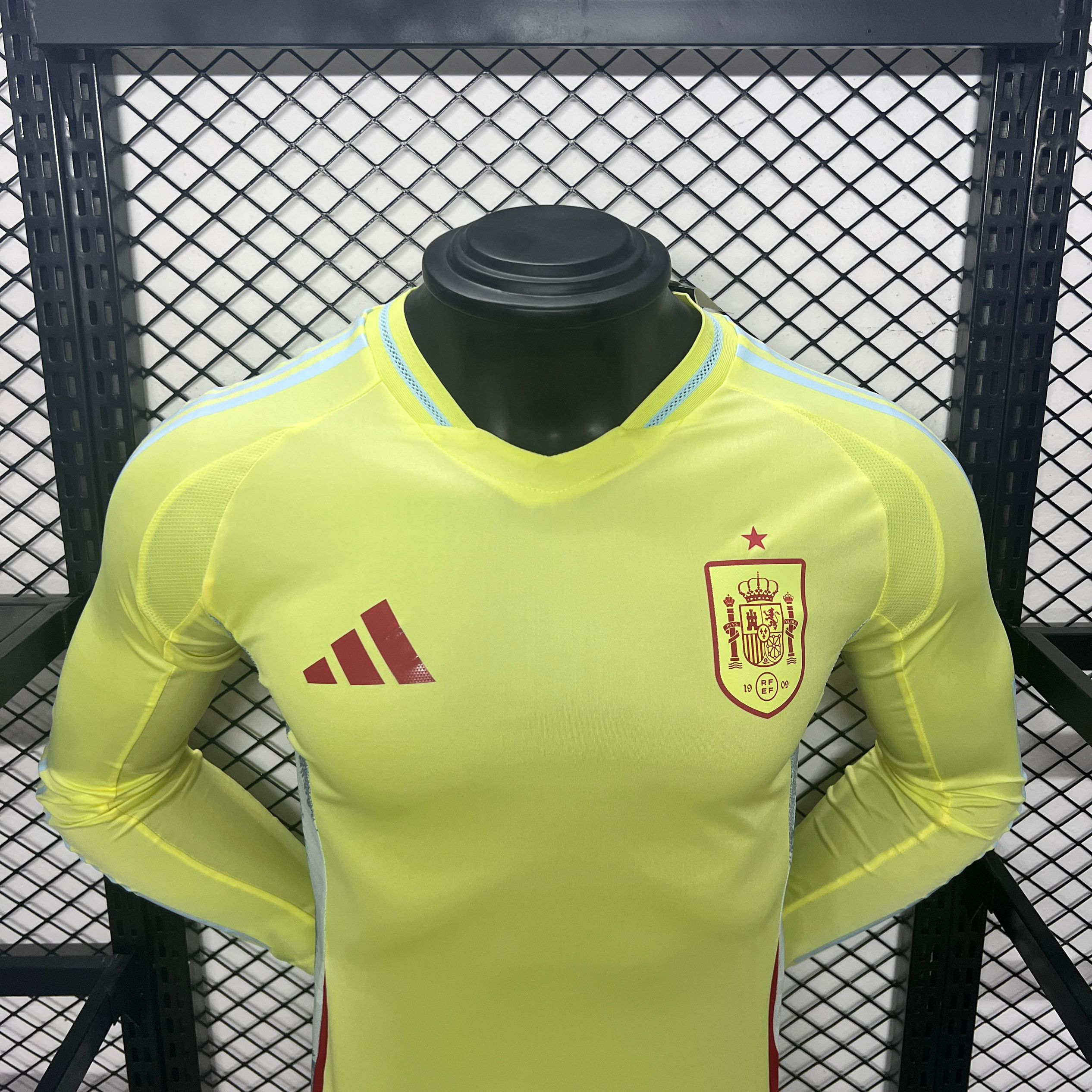 JerseysGala.com | Spain 2024 Away Long Sleeve Jersey - Player Version -Customize Name, Number and Patch | Worldwide Shipping