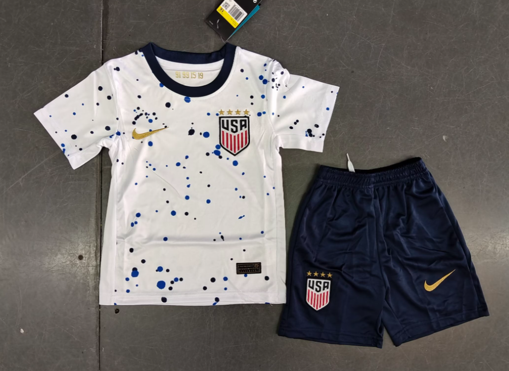 23/24 United States Home Football Jersey Kids Size Suit-mysite Custom Football Kit- Nextkits