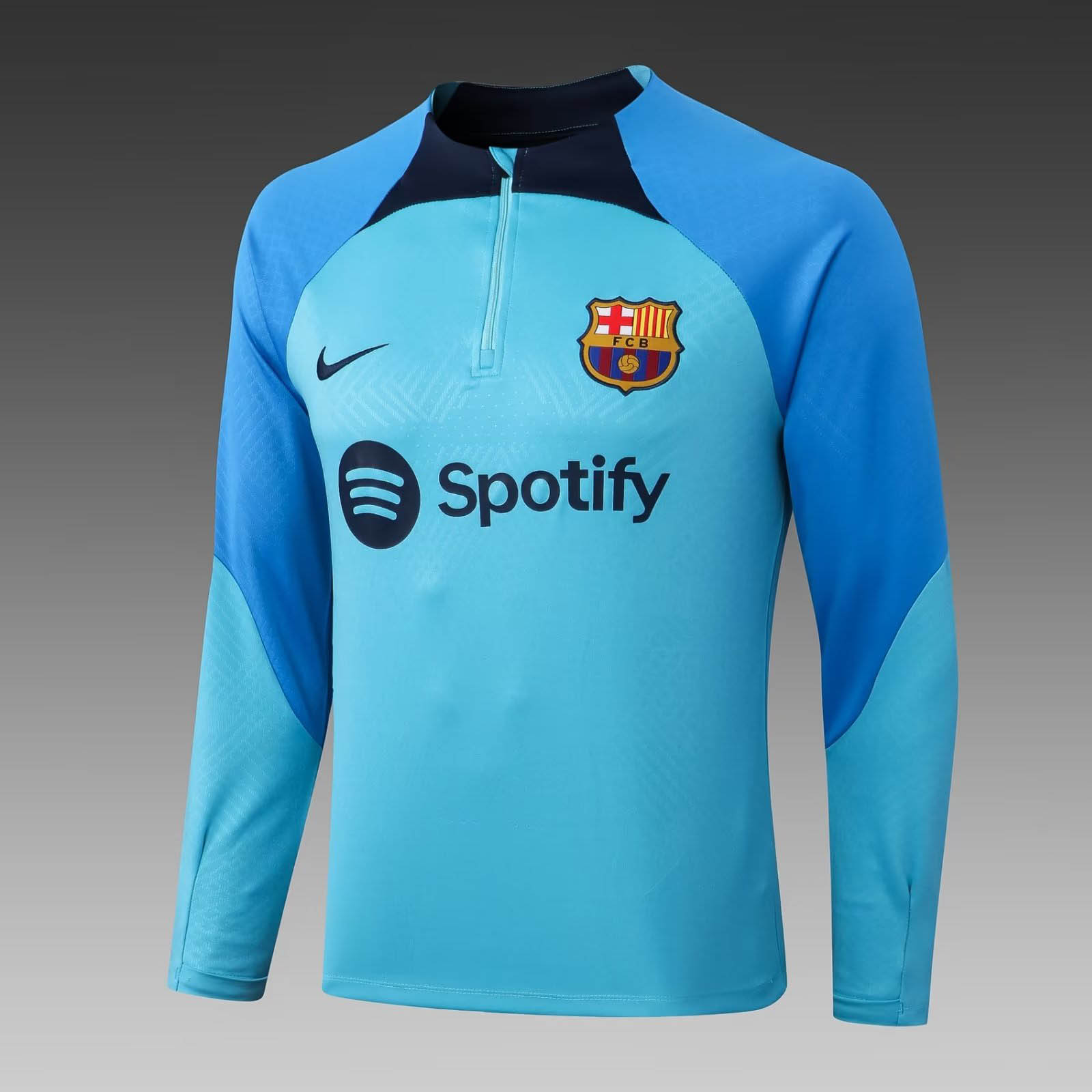 2022/2023 Barcelona Half-Pull Training Suit Blue Jersey Set:football jersey mysite: unitedjerseyfootball 邓江浪:football