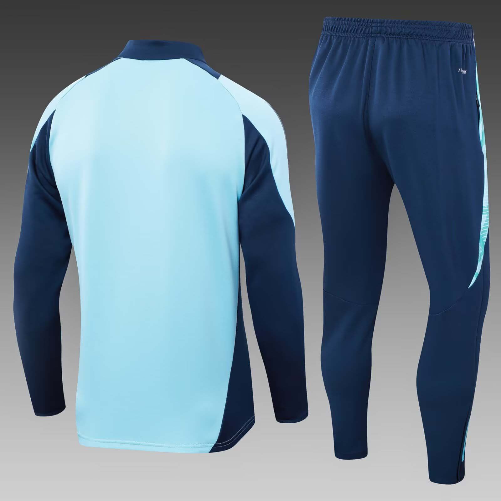 2024/2025 Arsenal Half-Pull Training Suit Baby blue Football Shirt 1:1 Thai Quality Set:football jersey mysite: unitedjerseyfootball 邓江浪:football