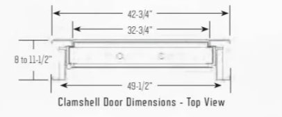 Clamshell Door Dimensions
