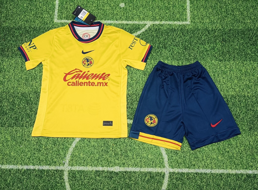 24/25 Club America Home Football Shirt Kids Size Suit-mysite Custom Football Kit- Nextkits