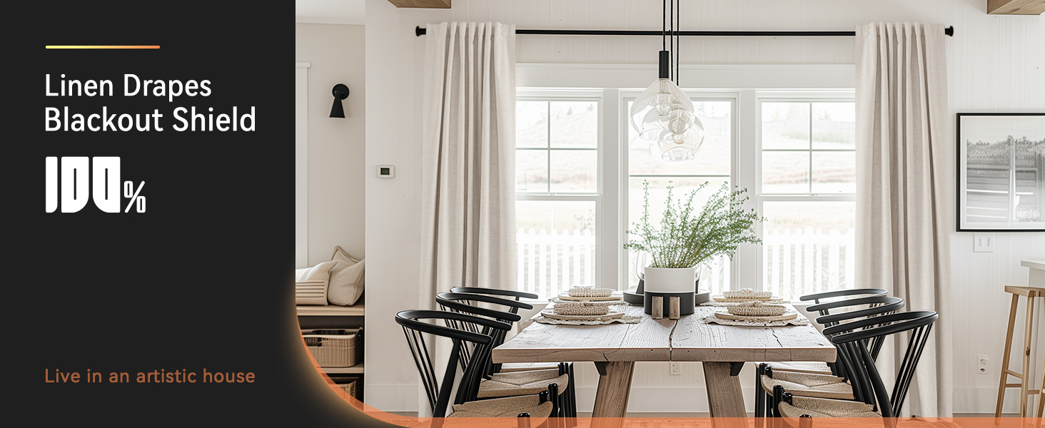 100% blackout curtains
