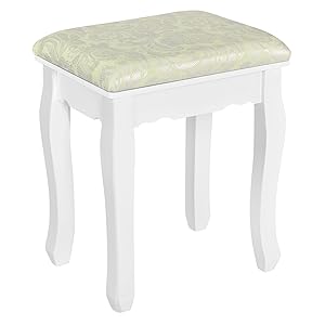 Juskys Mira White Dressing Table with Mirror Top, Drawers & Stool | ArtLife
