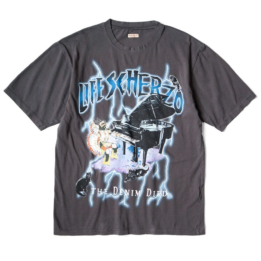 KAPITAL 20 / Jersey Crew Neck Tee ( LIGHTNING PIANO pt )  K2503SC063 