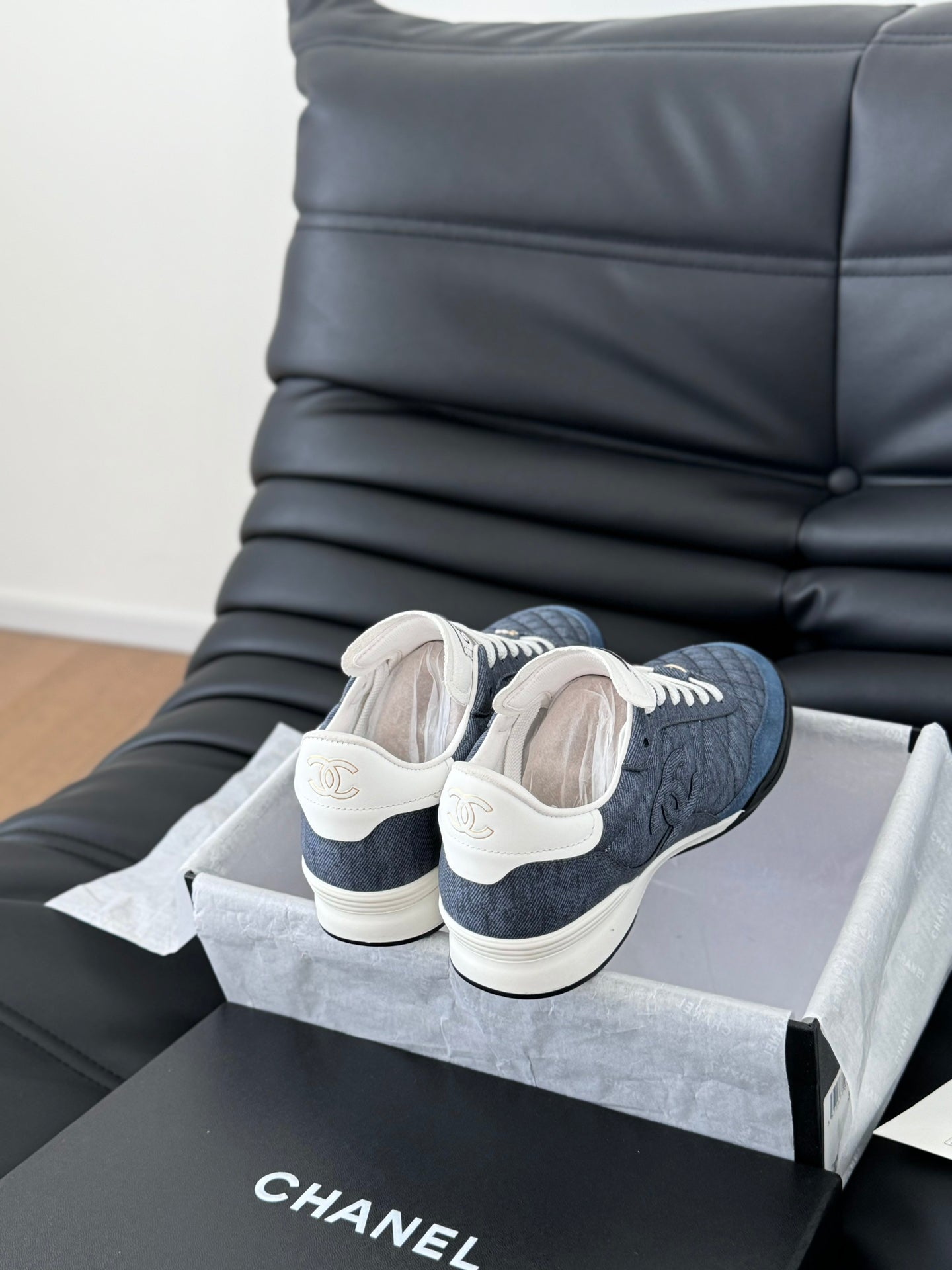 CC SNEAKER IN AEGEAN BLUE MIX WHITE EMBROIDERED LAMBSKIN、mysite、Cacoeks